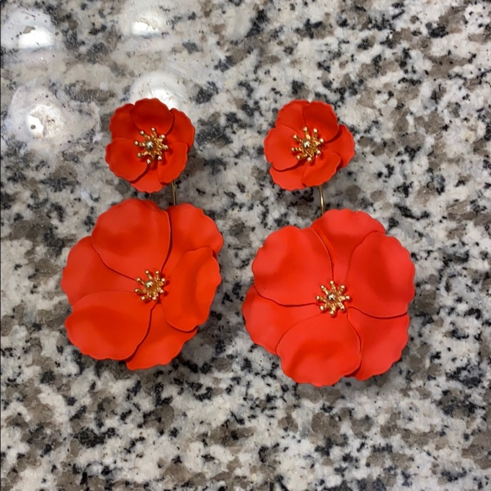 Anthropology flower earrings